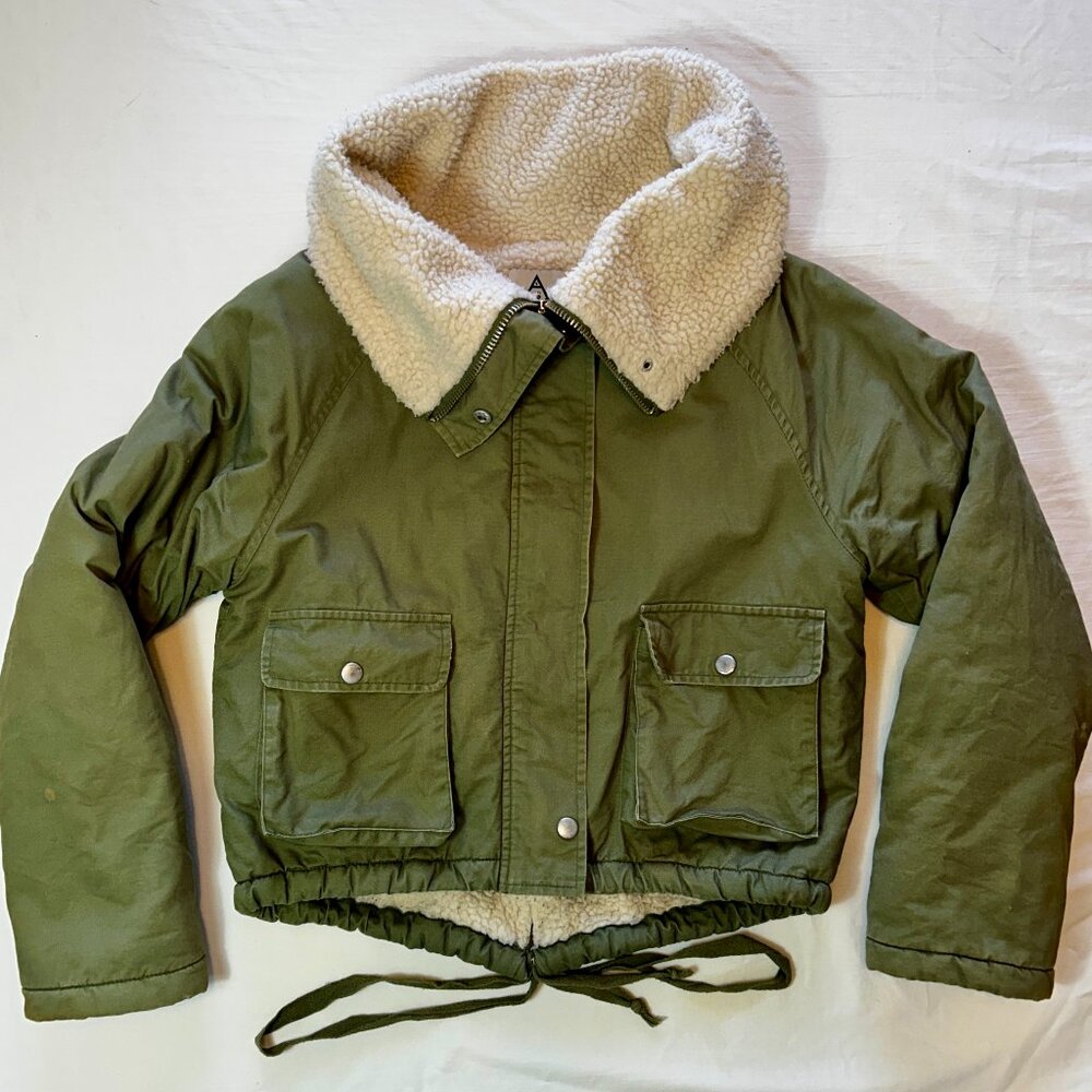 UNIF - URBAN OUTFITTERS DISTRESSED BOMBER JACKET,  XS (BIN C)